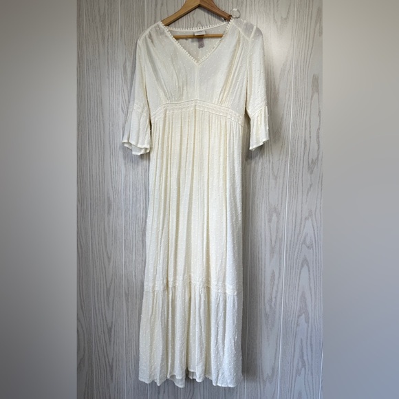 Knox Rose Ivory/Cream Peasant Dress - Size S - Picture 1 of 3